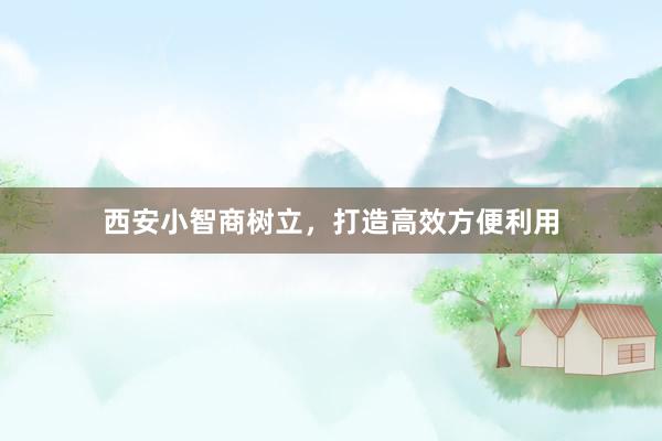 西安小智商树立，打造高效方便利用